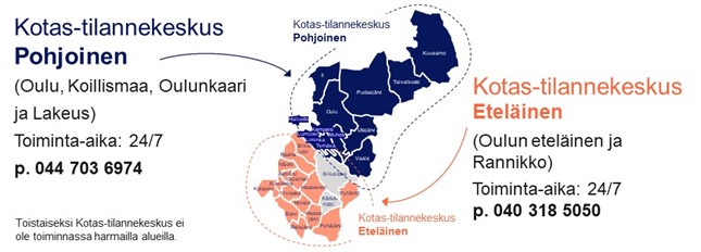Kotas-tilannekeskus kartta