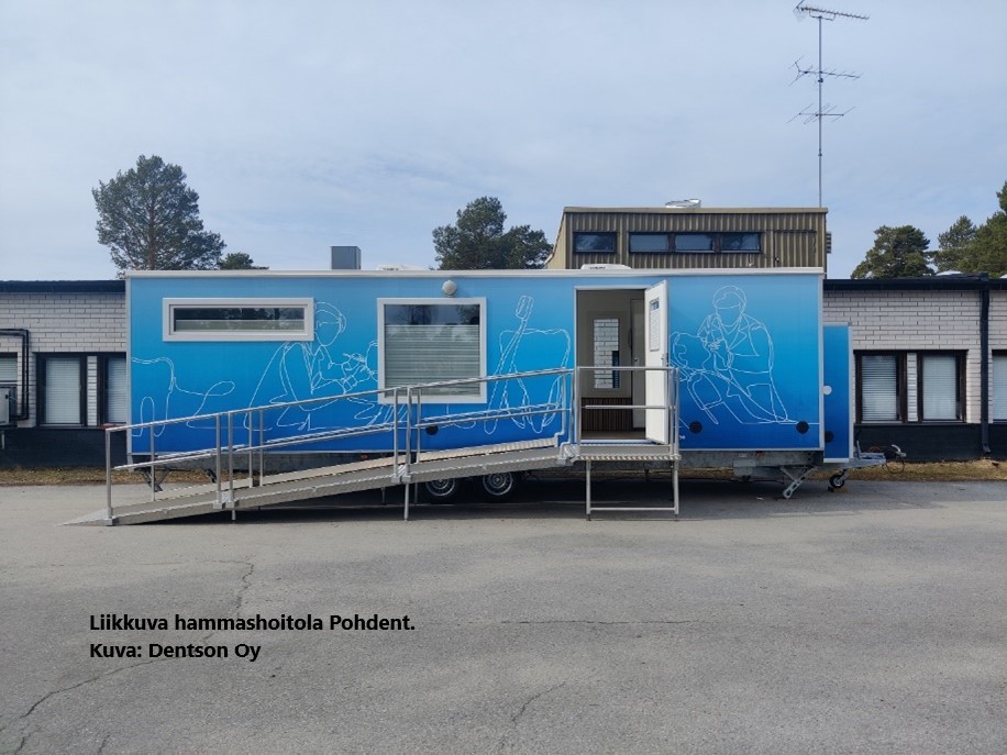 liikkuva hammashoitola kontti